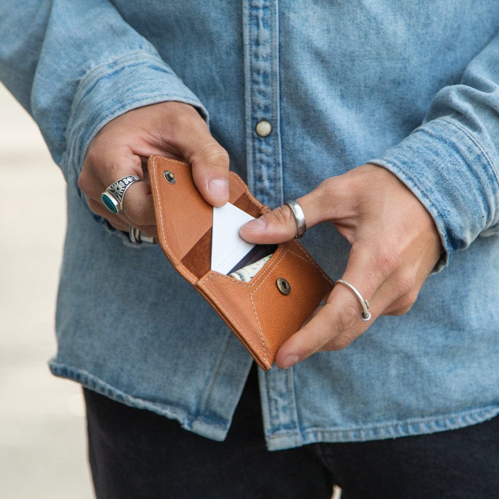 CASUPO Envelope Wallet Mini Envelope Wallet with RFID Protection - Natural