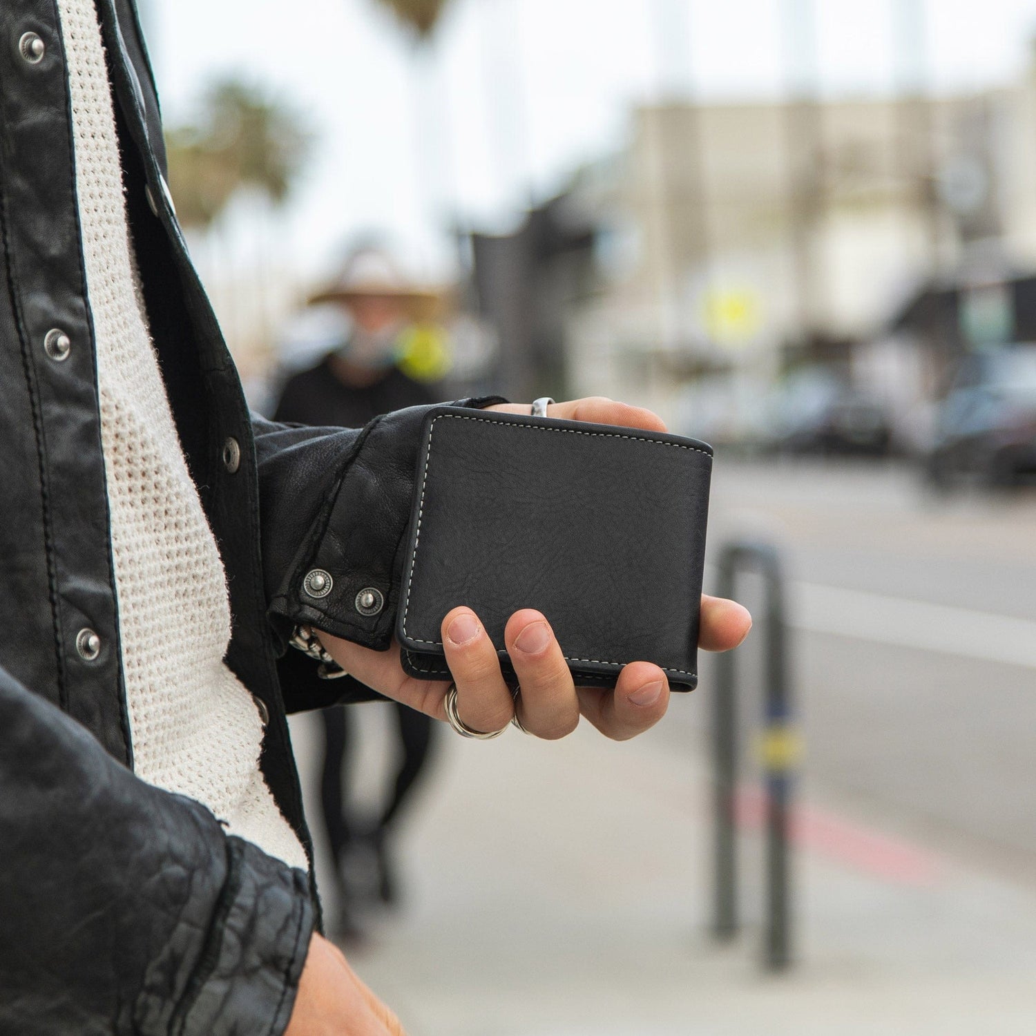 CASUPO Large Bifold Large Billfold Wallet with RFID protection - Black