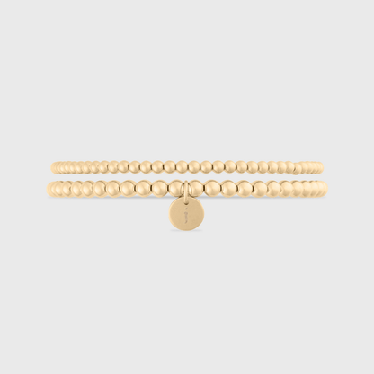 Cuffed by Nano LLC SMALL - 6.5" / j Old English Initial Juno Double Bracelet Stack (3mm + 4mm)
