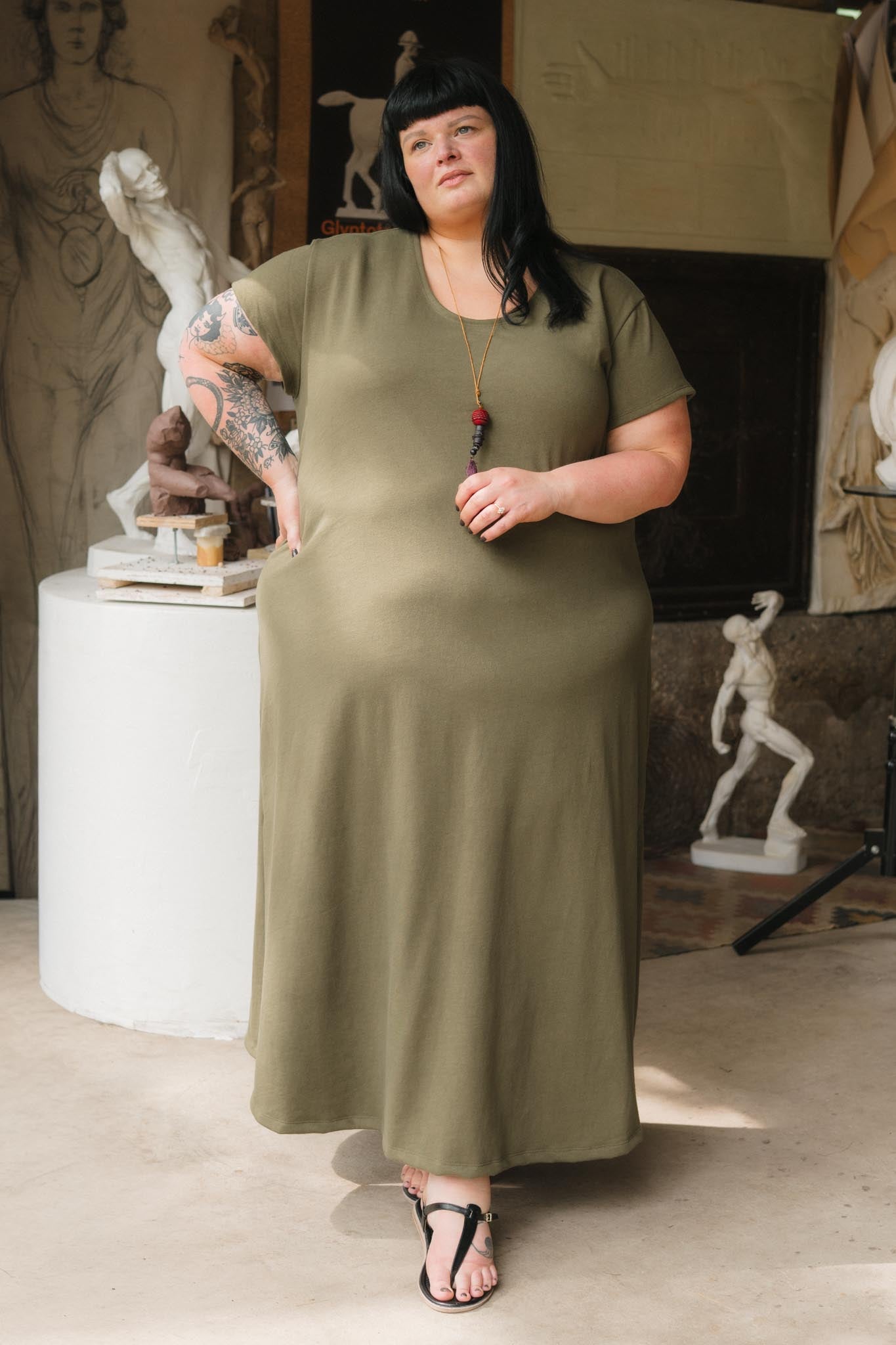 Cairo Dress in Patina