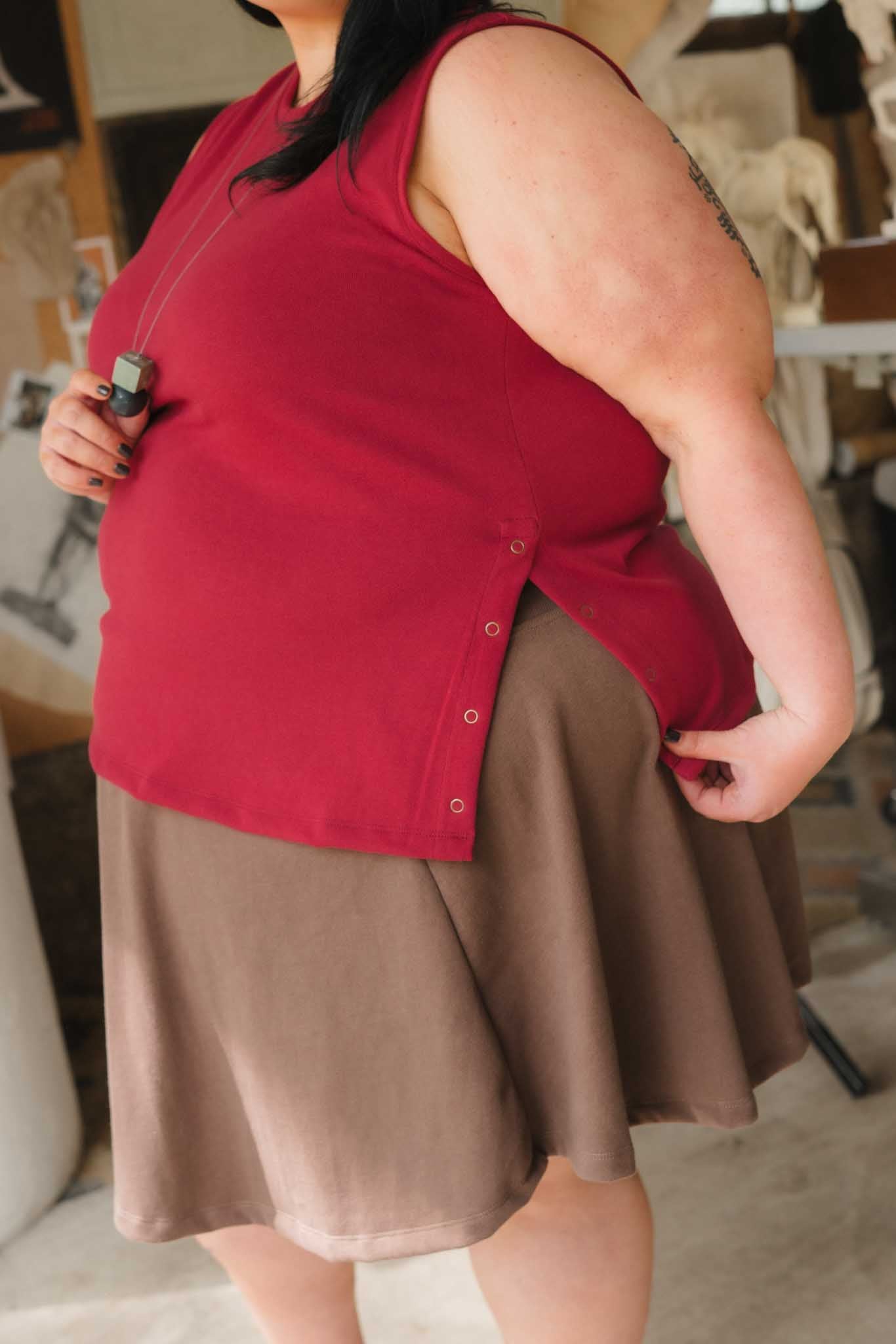 Cleo Tank in Madder