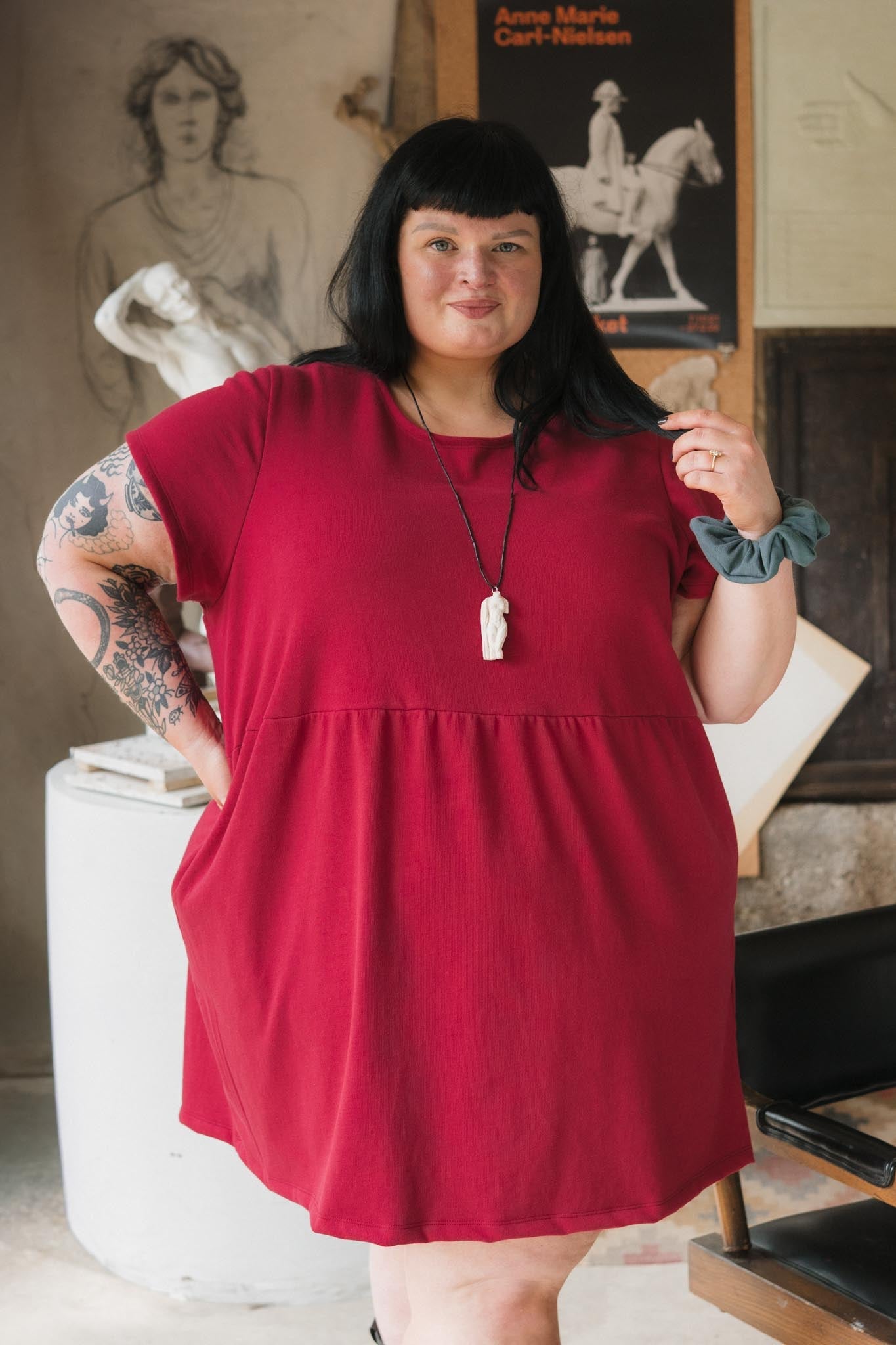 Porch Dress in Madder