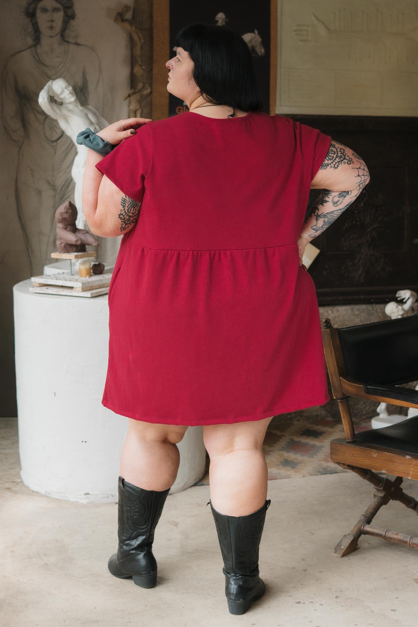 Porch Dress in Madder