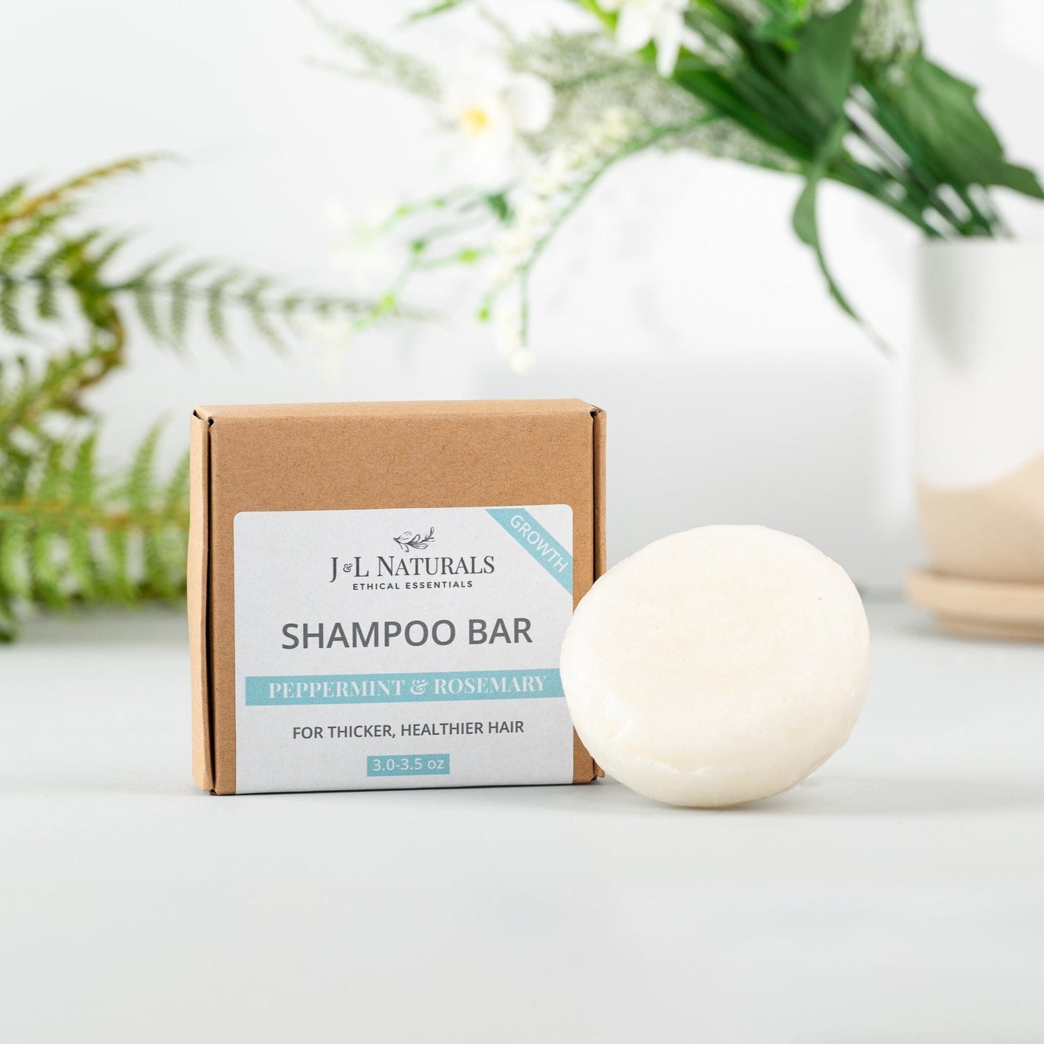 J&amp;L Naturals Shampoo Bar Growth / Full Size Sulfate-Free Shampoo Bar Bundle (5-Pack)