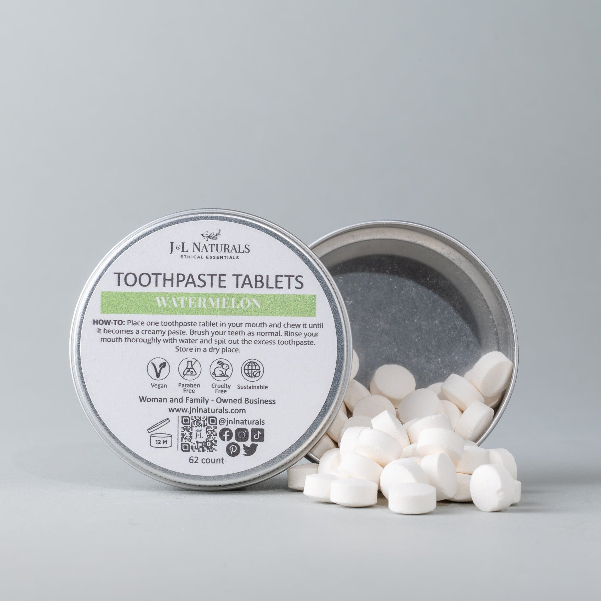 J&amp;L Naturals Oral Care Toothpaste Tablets