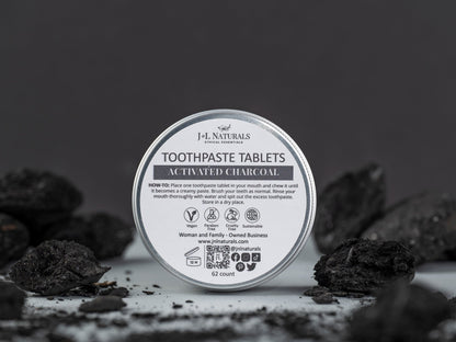 J&amp;L Naturals Oral Care Activated Charcoal Toothpaste Tablets