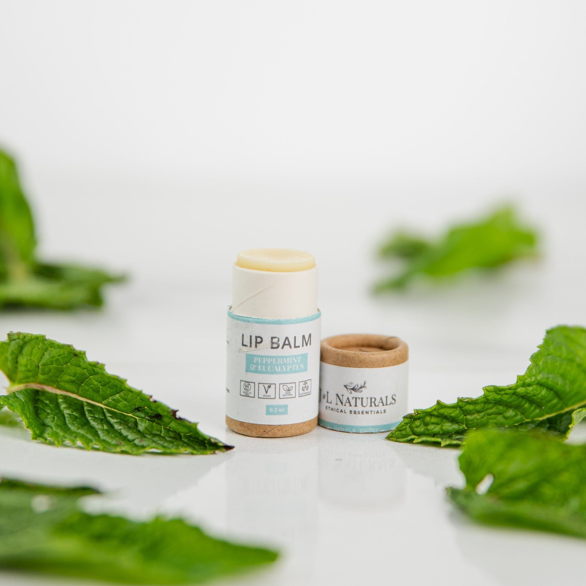 J&amp;L Naturals Lip Balm Peppermint &amp; Eucalyptus Lip Balm