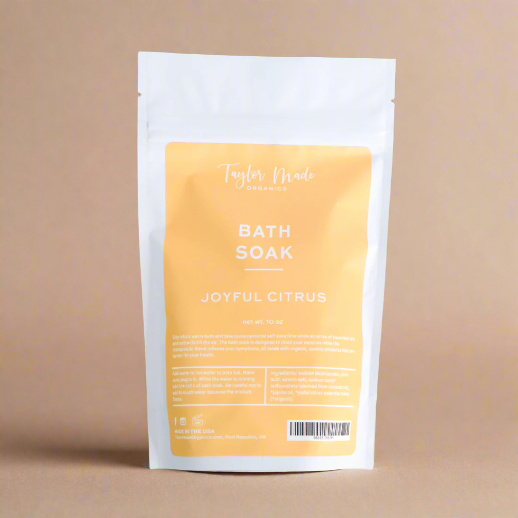 Bath soak package labeled &