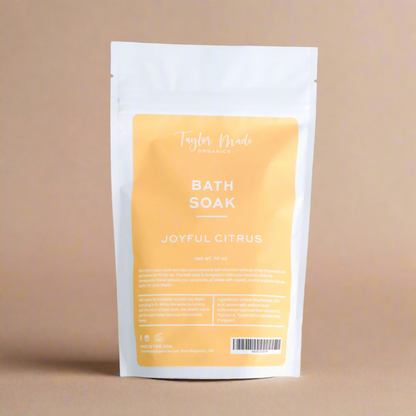 Bath soak package labeled &