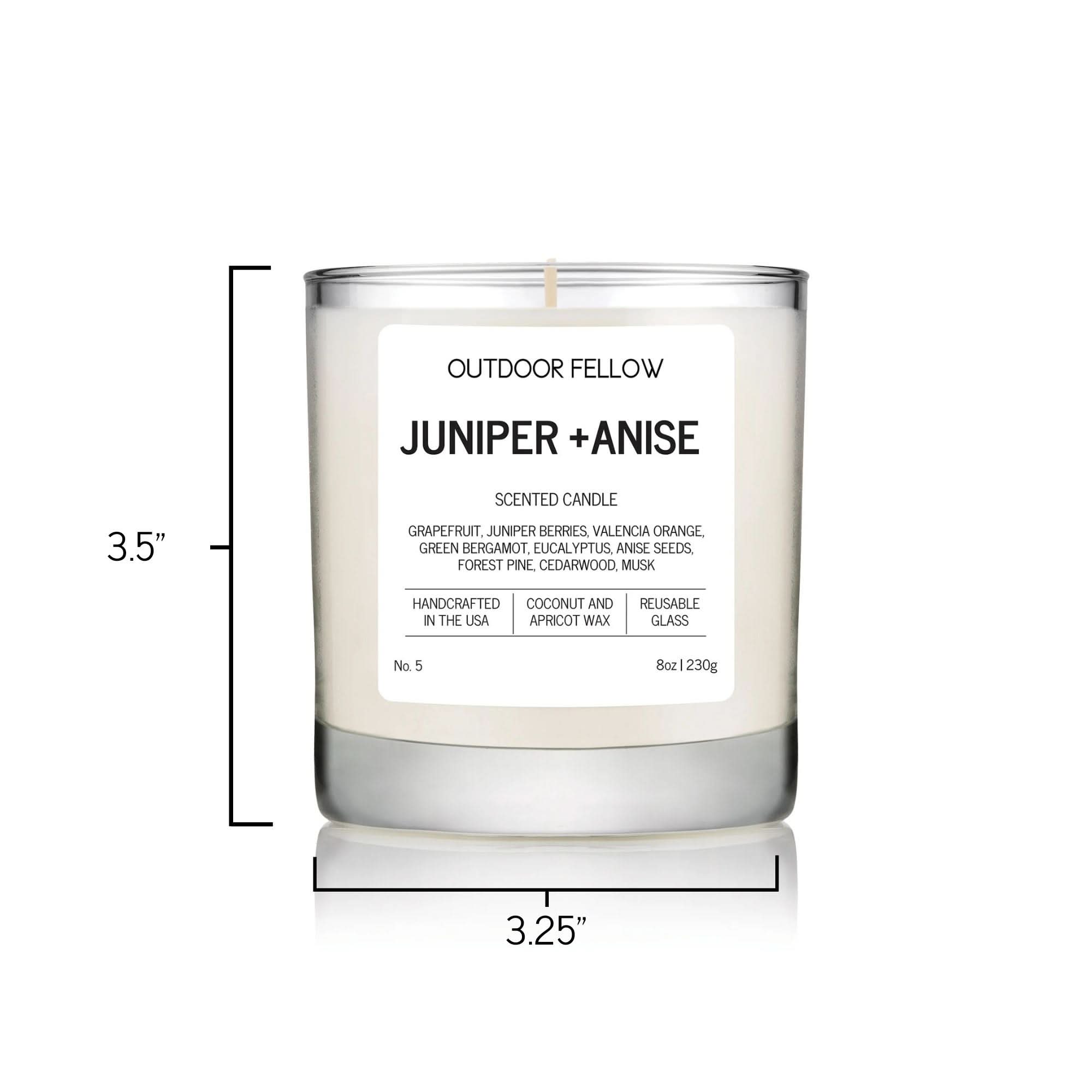 Outdoor Fellow Candles Juniper and Anise Scented Candle