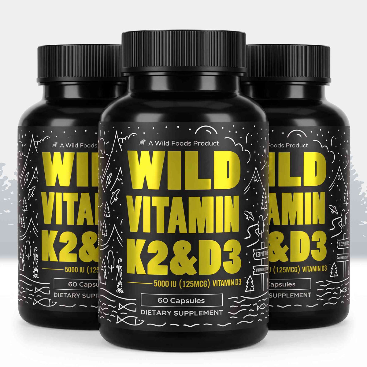 Vitamin K2 (MK-7) &amp; Vitamin D3 (5000 IU) &amp; Black Pepper Extract
