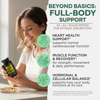 Vitamin K2 (MK-7) &amp; Vitamin D3 (5000 IU) &amp; Black Pepper Extract