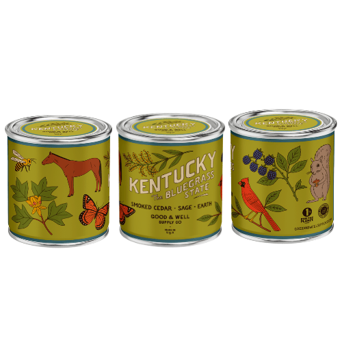 Good &amp; Well Supply Co Candles Half Pint / 8oz / Cotton Wick Kentucky State Candle