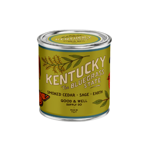 Good &amp; Well Supply Co Candles Half Pint / 8oz / Cotton Wick Kentucky State Candle