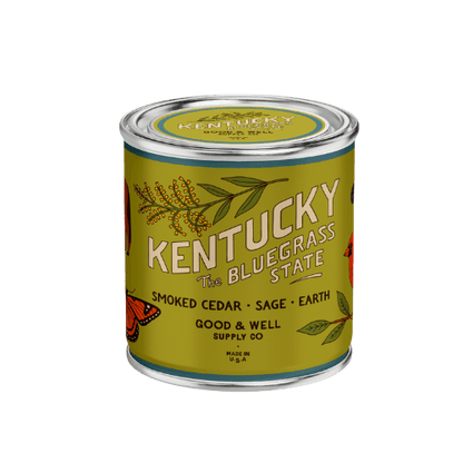 Good &amp; Well Supply Co Candles Half Pint / 8oz / Cotton Wick Kentucky State Candle