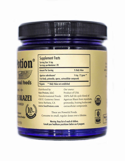 Sun Potion Adaptogen 127g - Agaricus Blazei Agaricus Blazei (Organic)