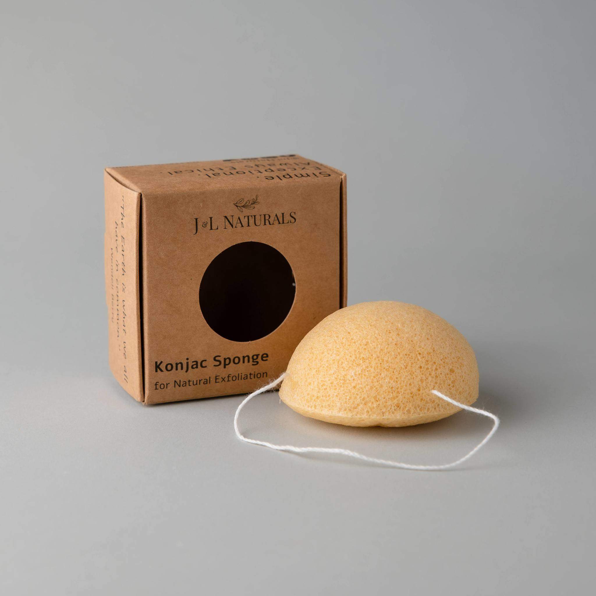 J&amp;L Naturals Konjac Sponge Turmeric Konjac Sponge