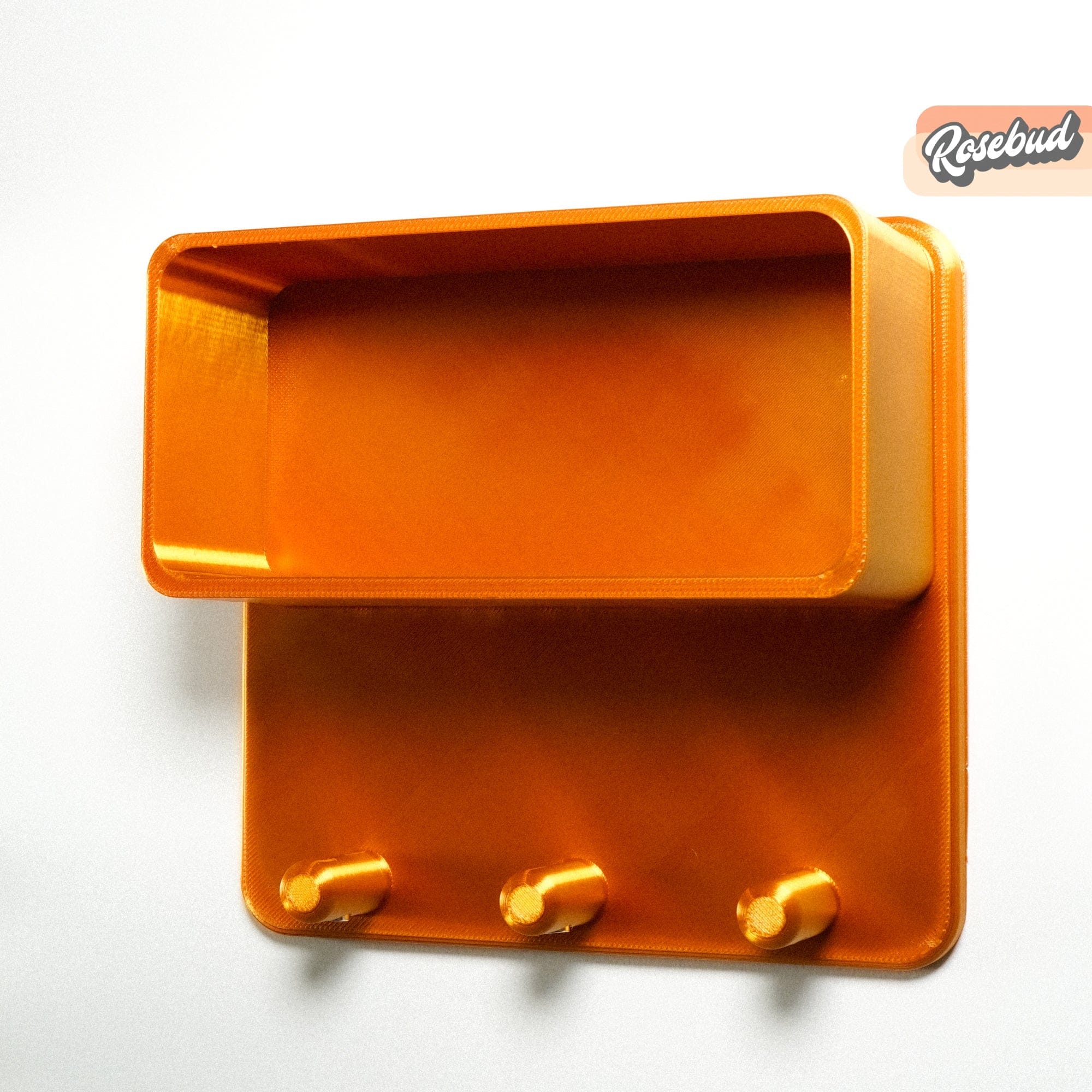 Rosebud HomeGoods Floating Shelf Copper / 1 Key Shelf Floating Wall Shelf, Magnetic Key Holder