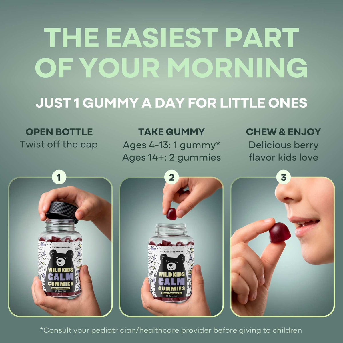 Wild Kids Calm Gummies – Plant-Based Botanical Blend