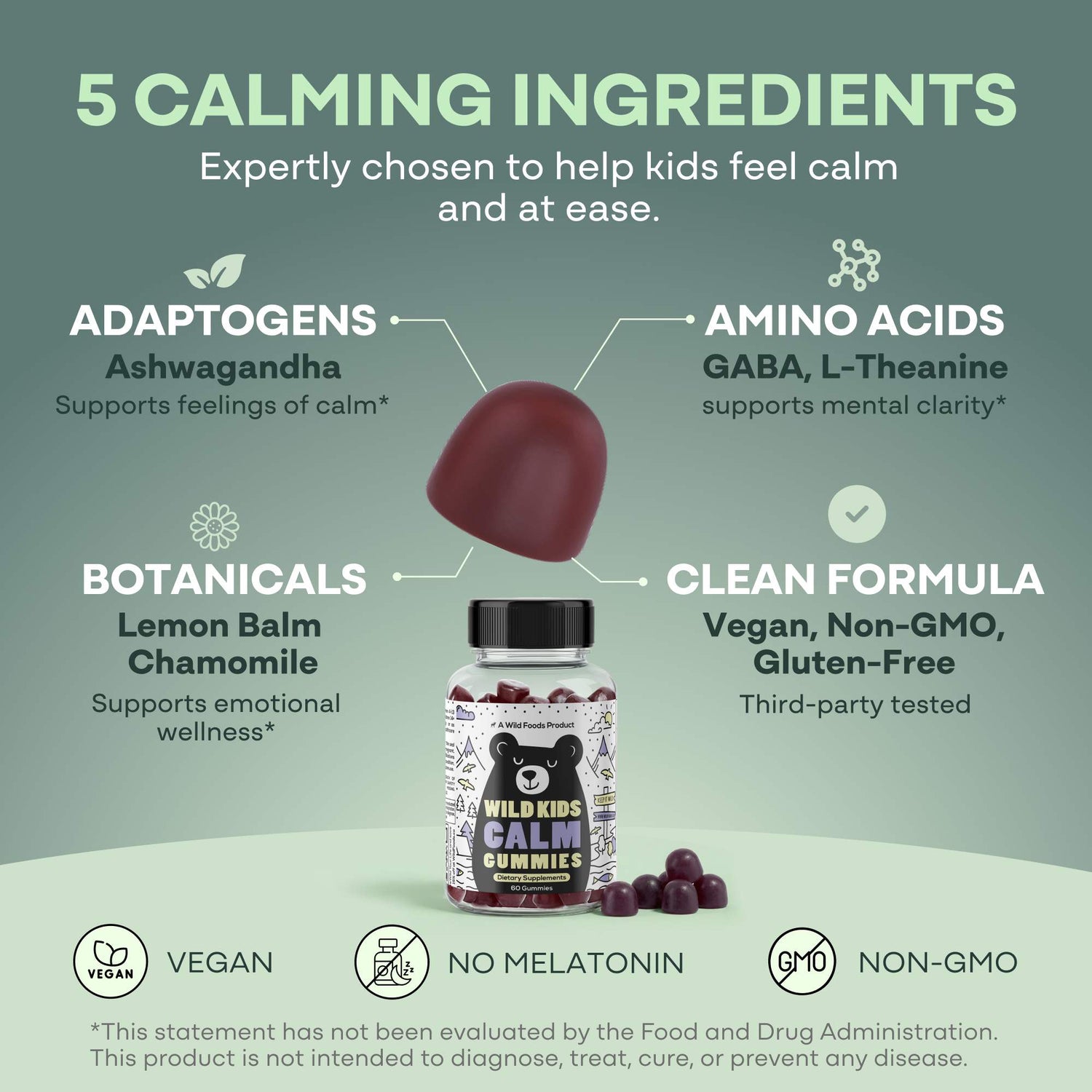 Wild Kids Calm Gummies – Plant-Based Botanical Blend