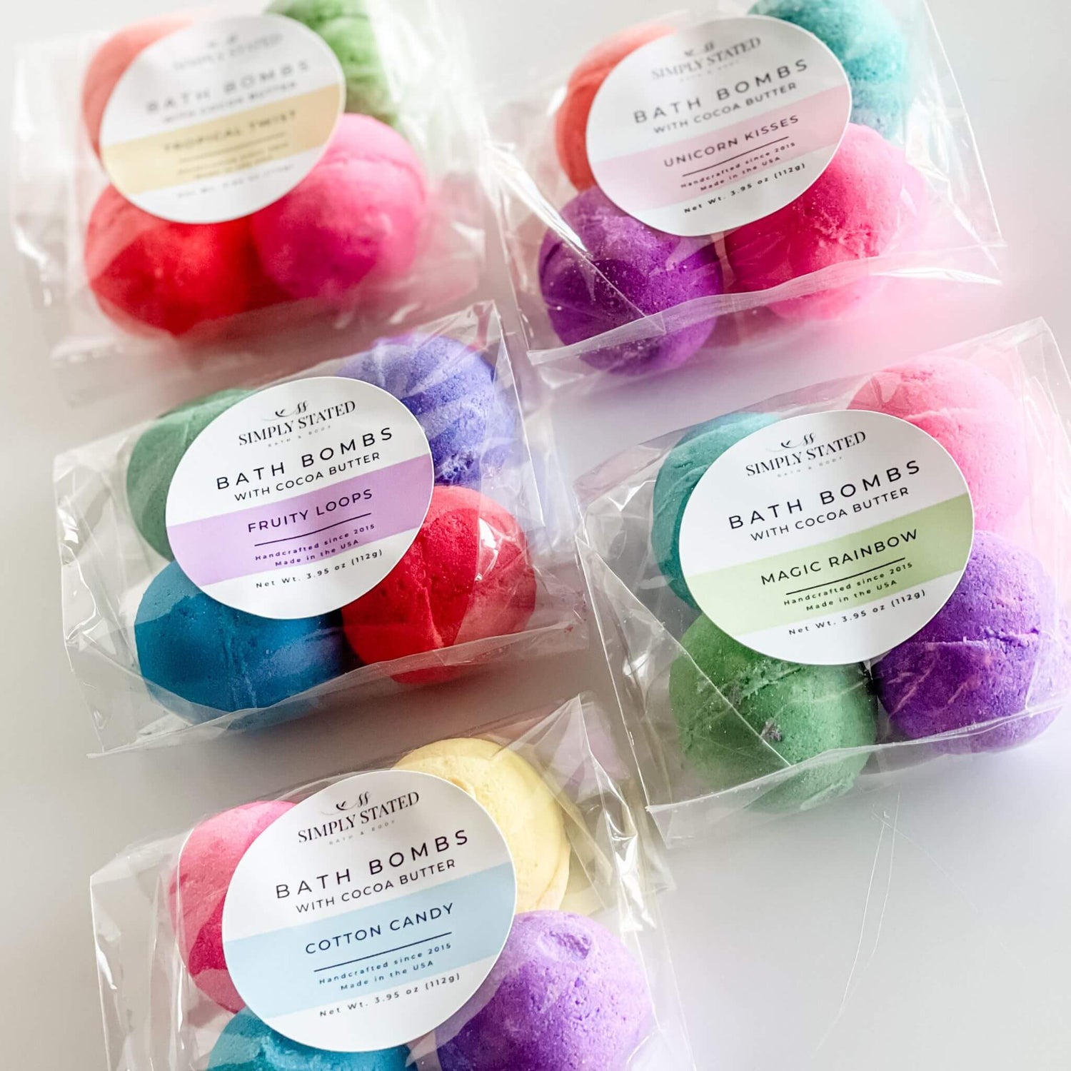 Magic Rainbow Kids Bath Bomb Pack (4 Mini Bath Bombs)