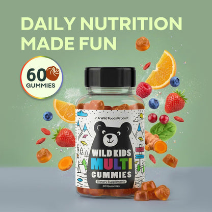 Wild Foods Wild Kids Multivitamin Gummies – Everyday Essentials in a Fruity Bite