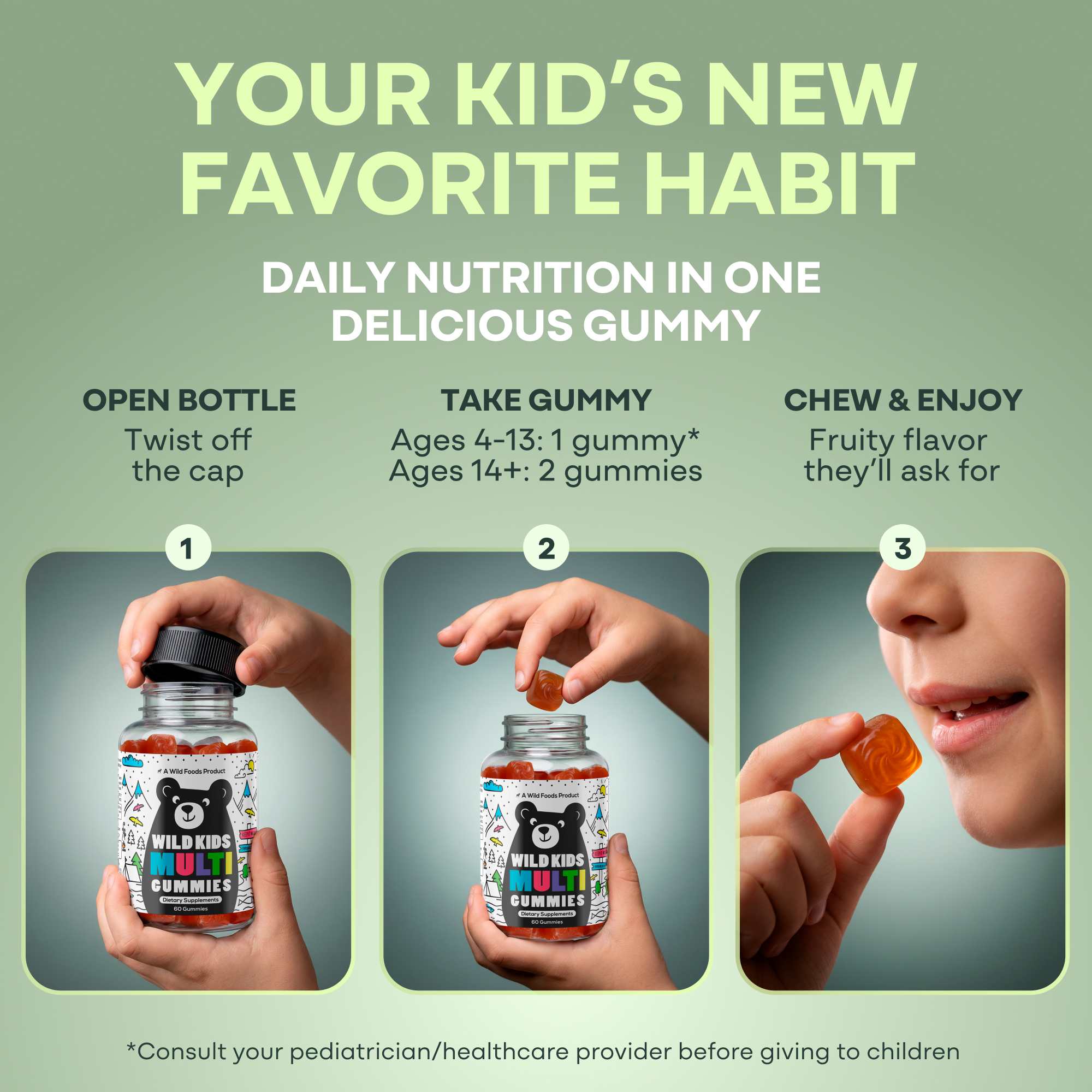 Wild Kids Multivitamin Gummies – Everyday Essentials in a Fruity Bite