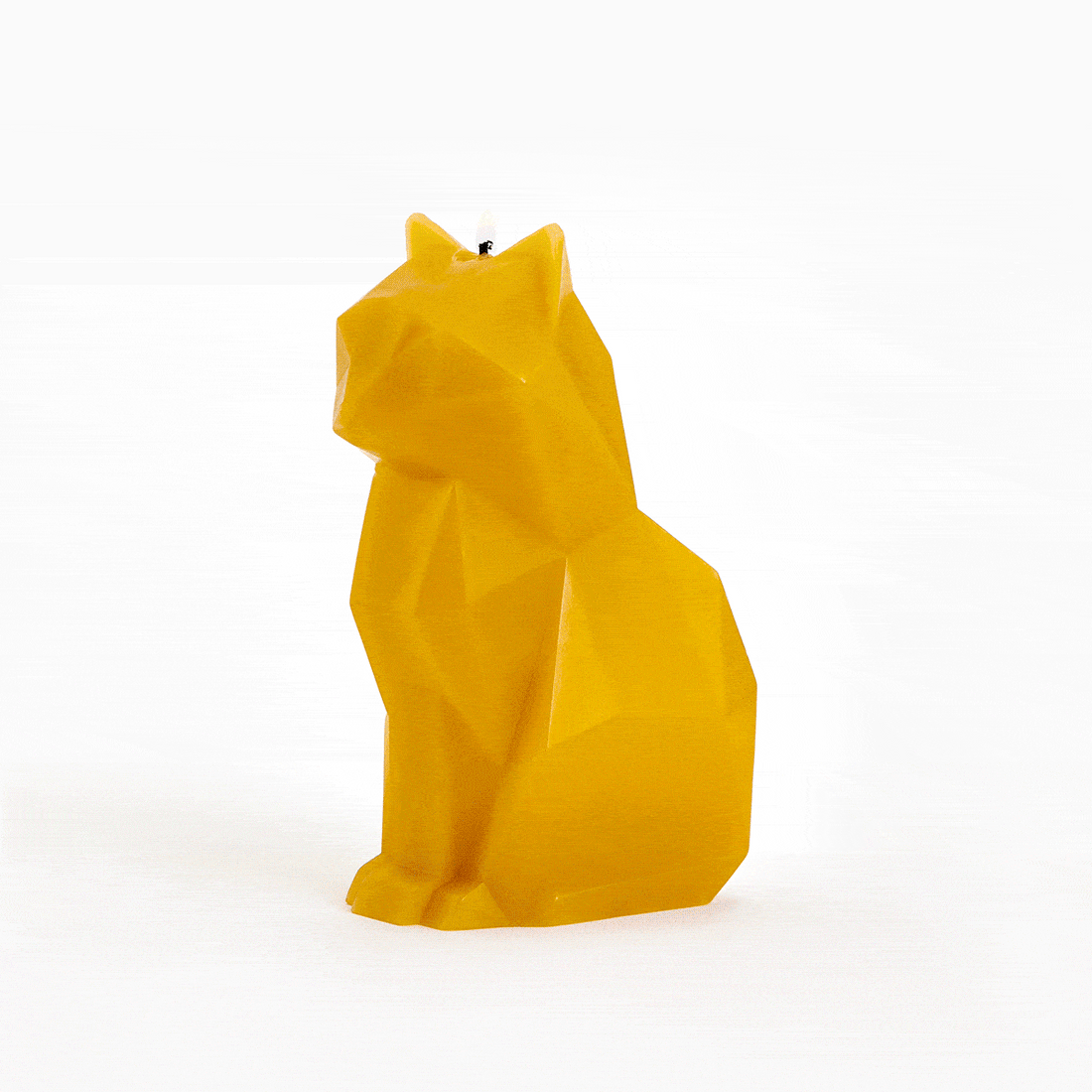 PyroPet Kisa Cat Candle - Mustard Yellow