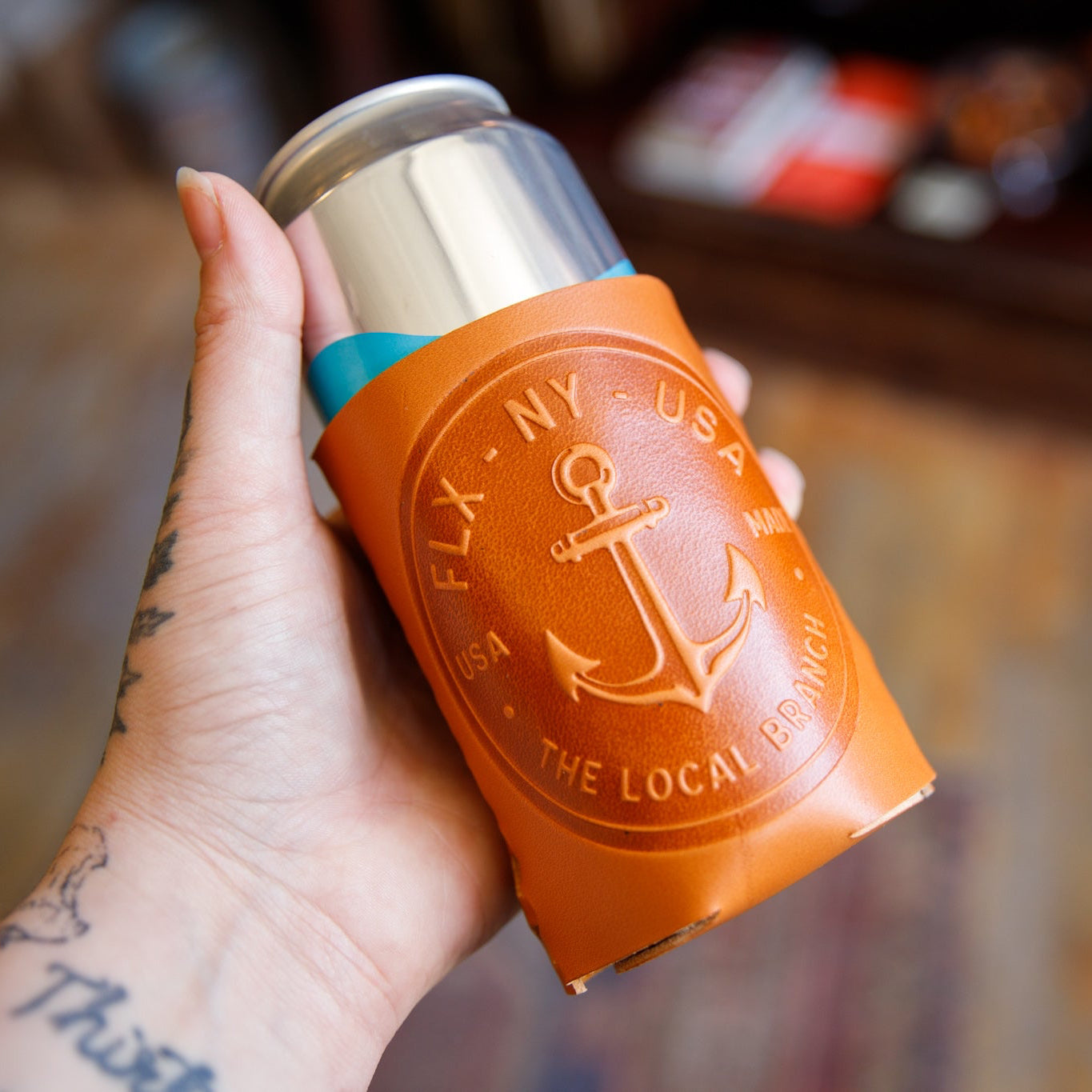 Leather Can Koozie