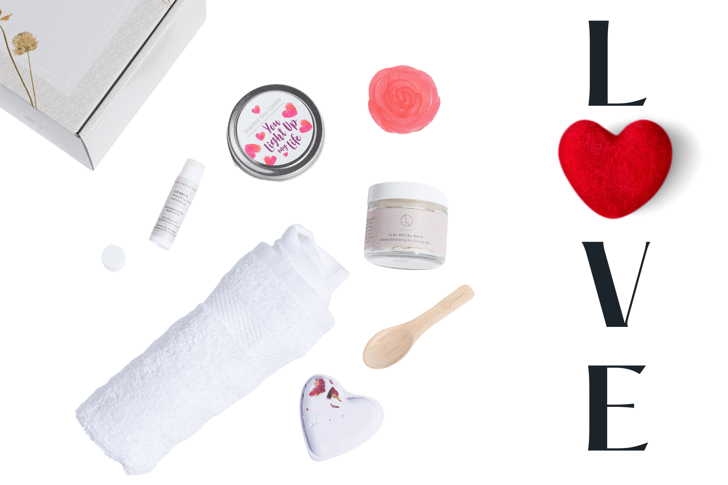 Lizush Gift set for Her Cute LOVE Special Gift Box, Natural Skincare Gift Box, Mother&