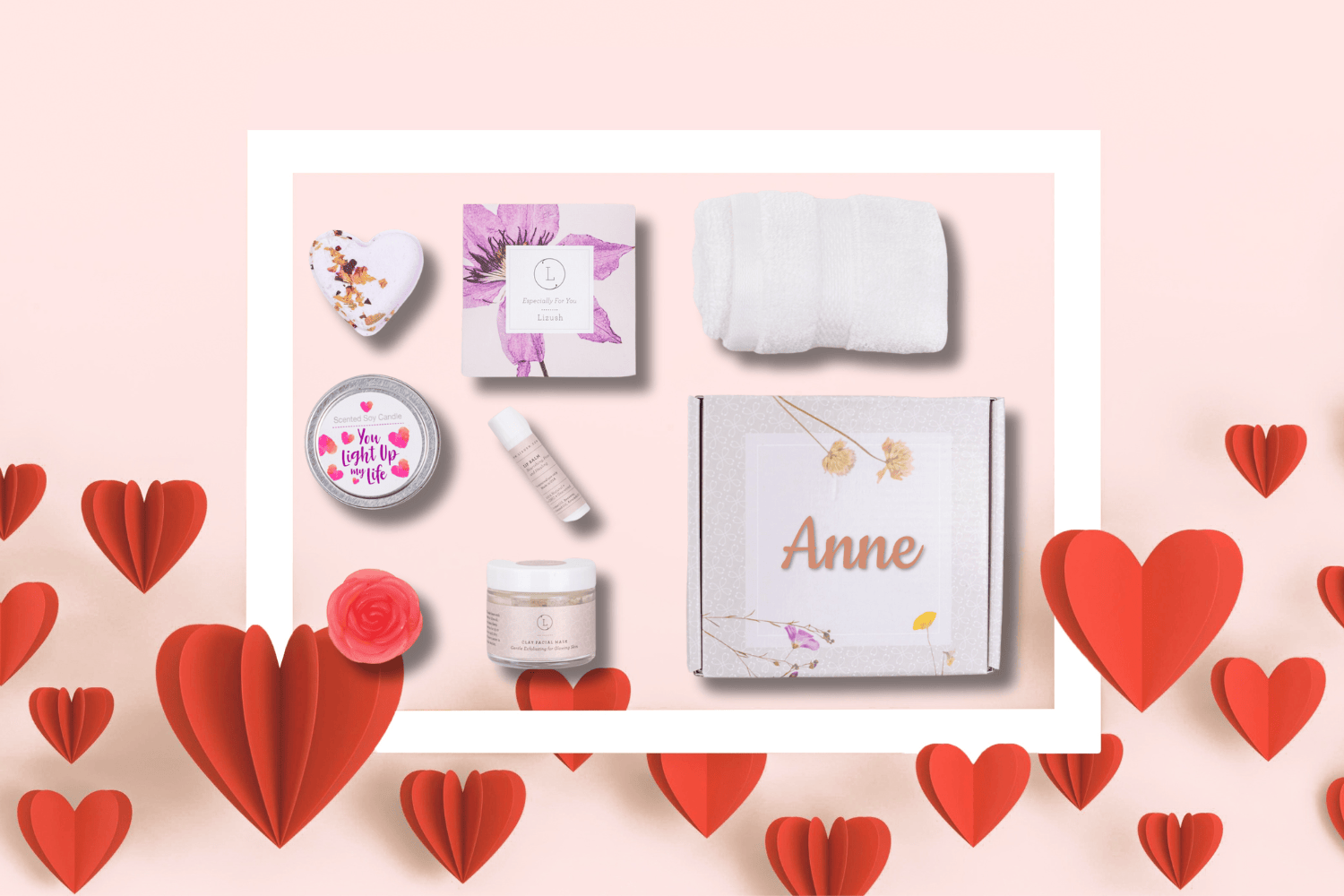 Lizush Gift set for Her Cute LOVE Special Gift Box, Natural Skincare Gift Box, Mother&