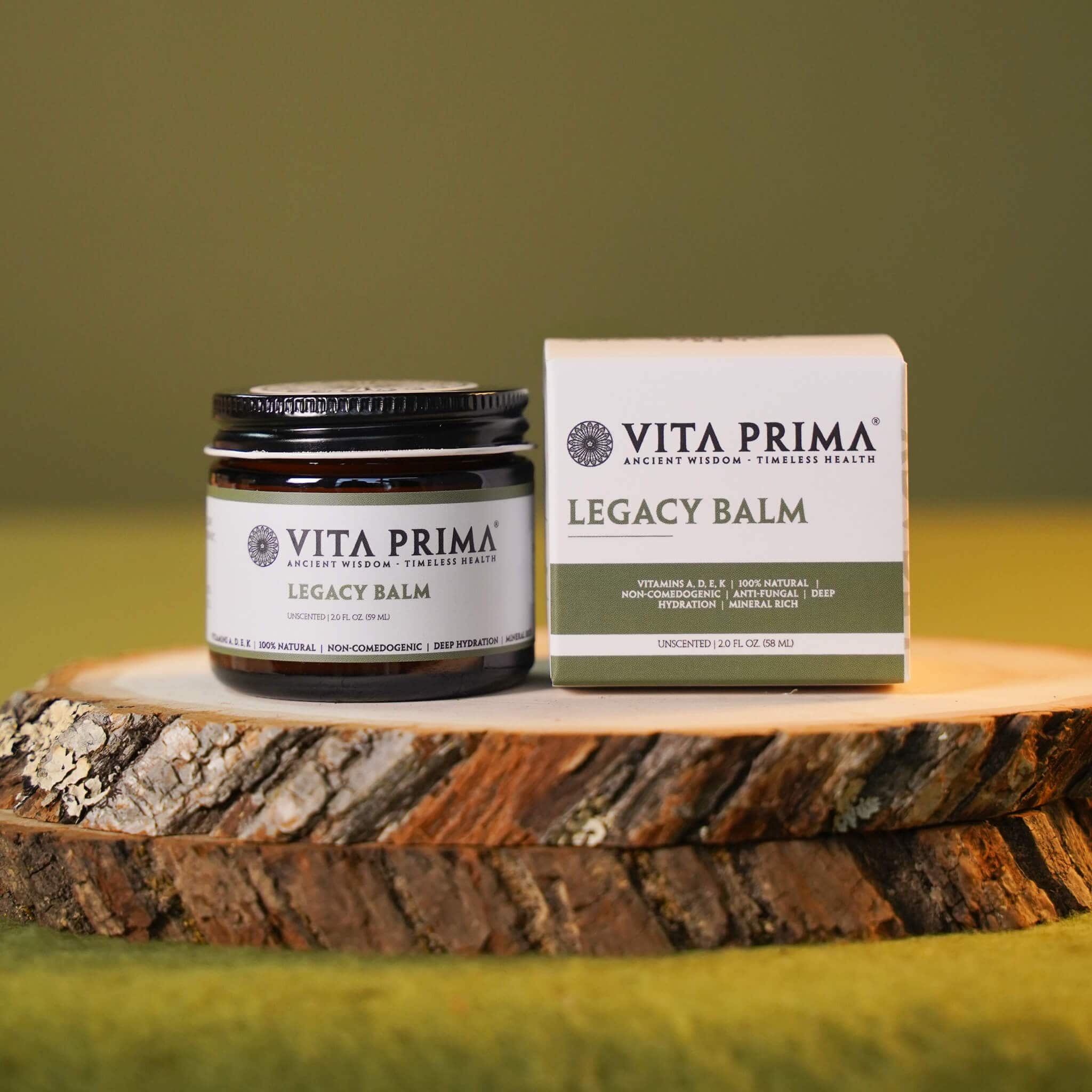 Vita Prima (Unscented) 2 ﬂ. oz. (59 ml) Legacy Tallow Balm