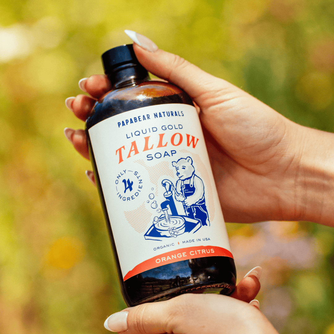 PapaBear Naturals Papabear  Liquid Gold Tallow Soap 16 oz