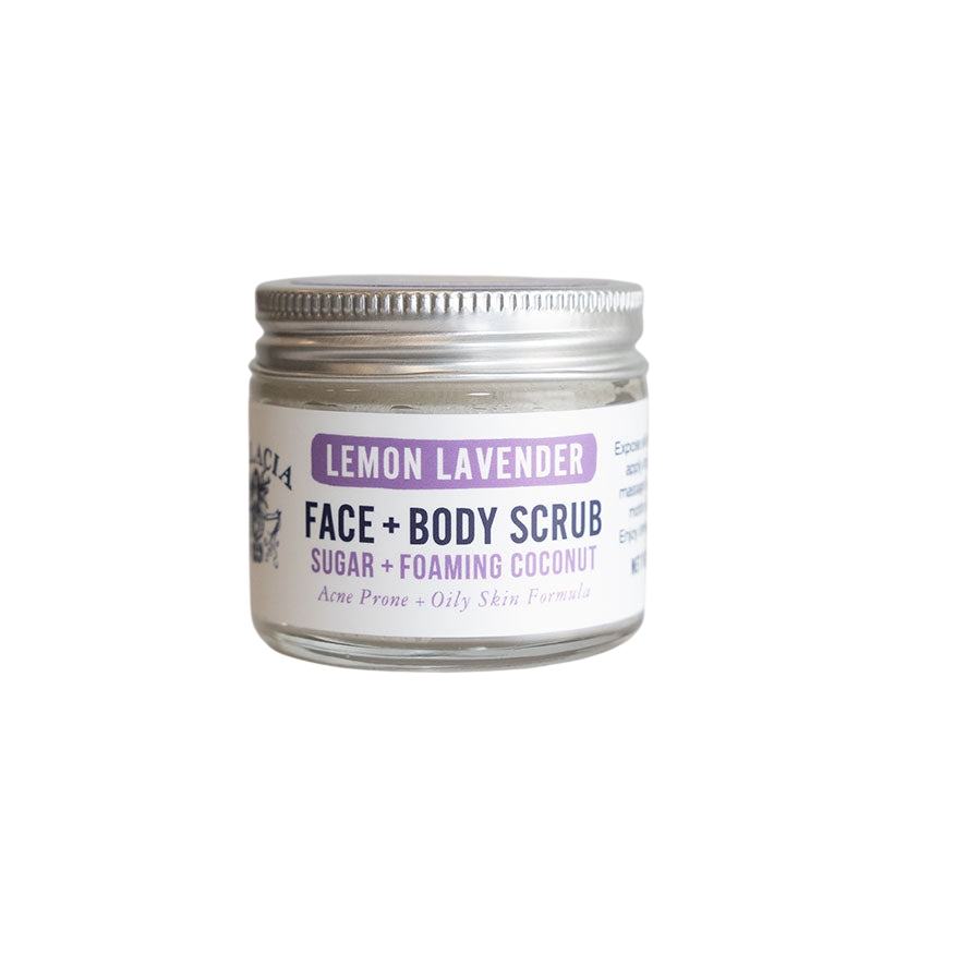 Lemon Lavender Sugar Face &amp; Body Scrub 2.6oz