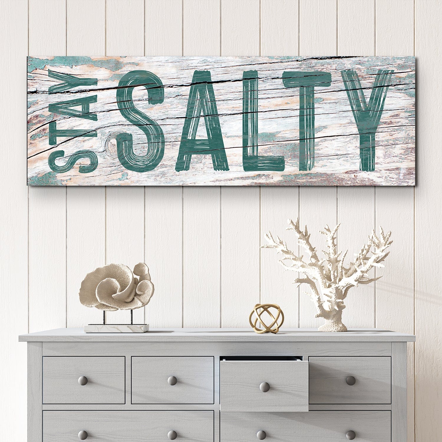 Tailored Canvases Canvas Stay Salty Coastal Sign VI