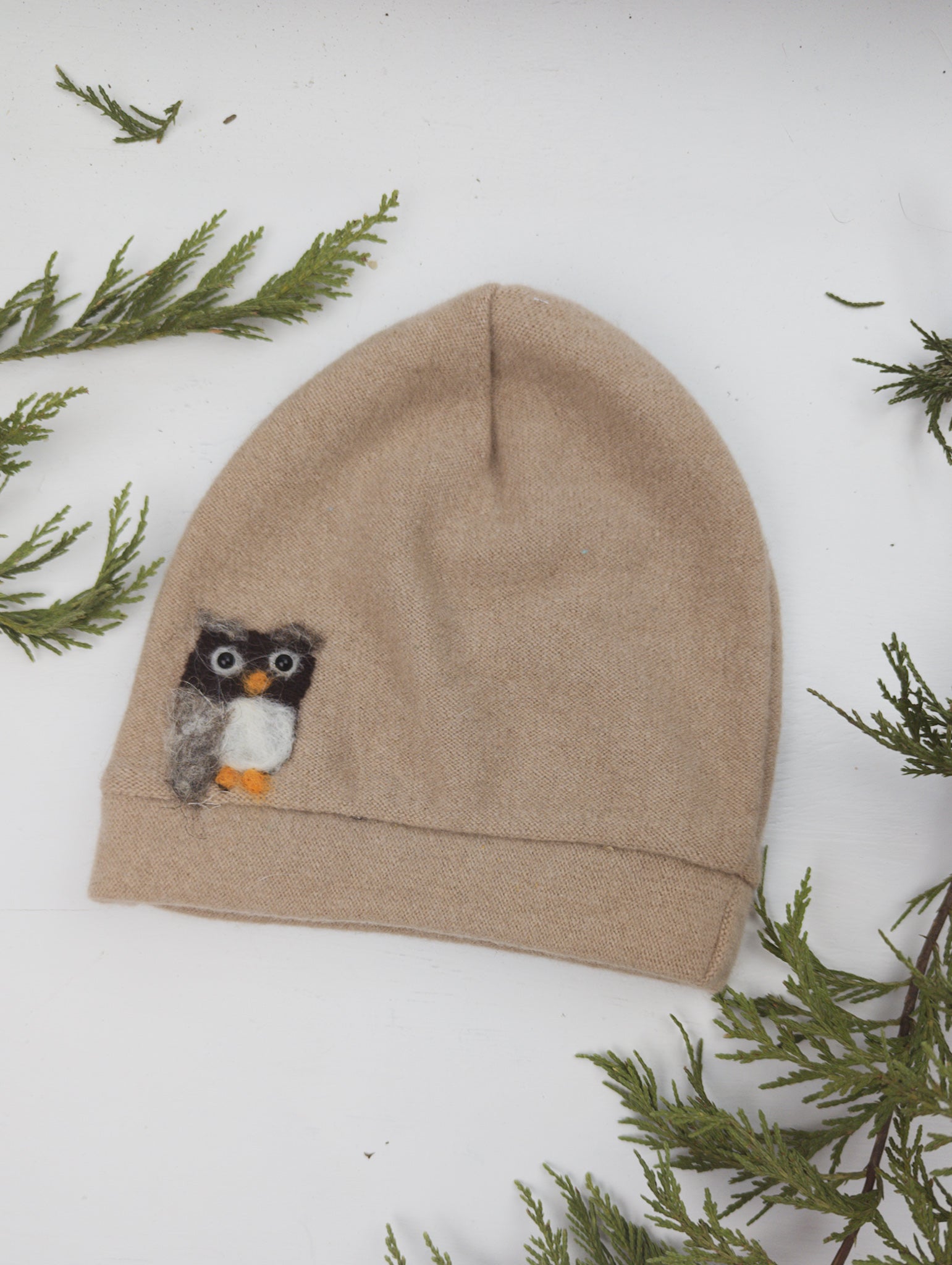 Owl Cashmere Hat - Toddler - My American Goods