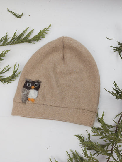 Owl Cashmere Hat - Toddler - My American Goods