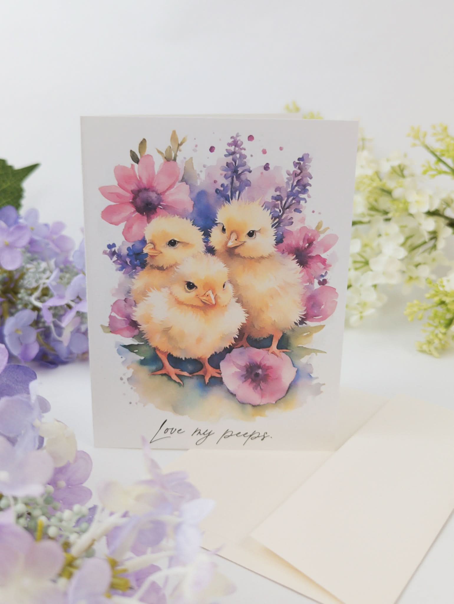 Ash &amp; Rose Greeting &amp; Note Cards Love My Peeps Easter Card