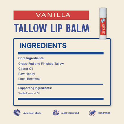 Papabear Tallow Lip Balm - My American Goods