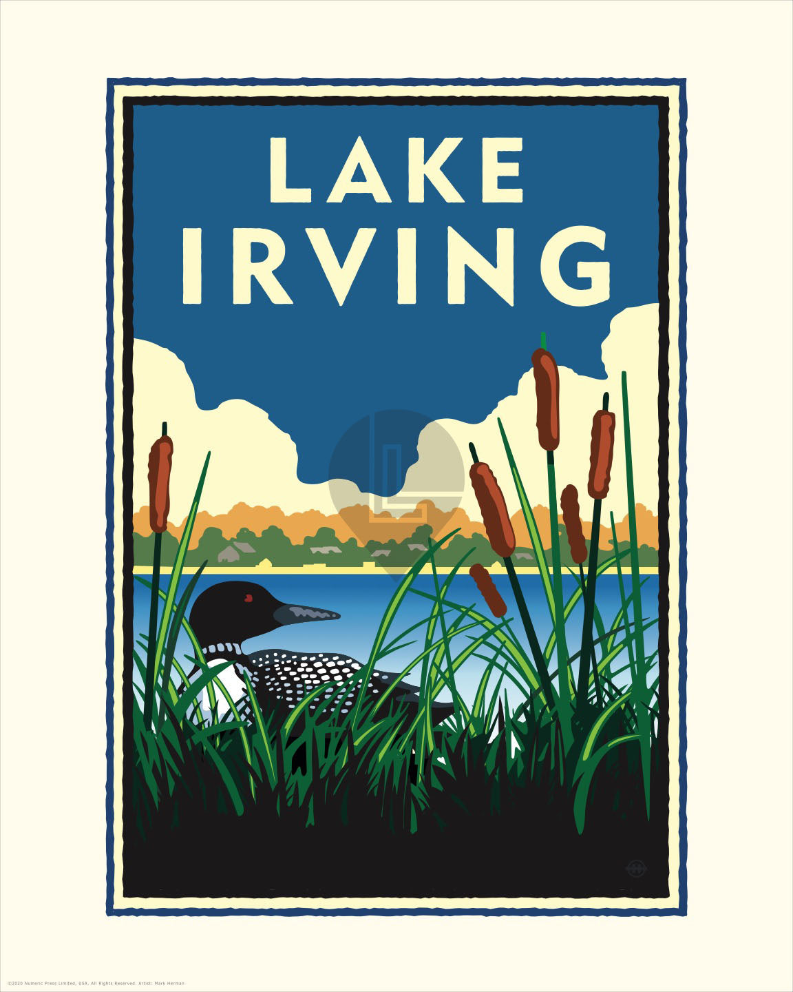 Landmark MN | Lake Irving Bemidji Art Print - My American Goods
