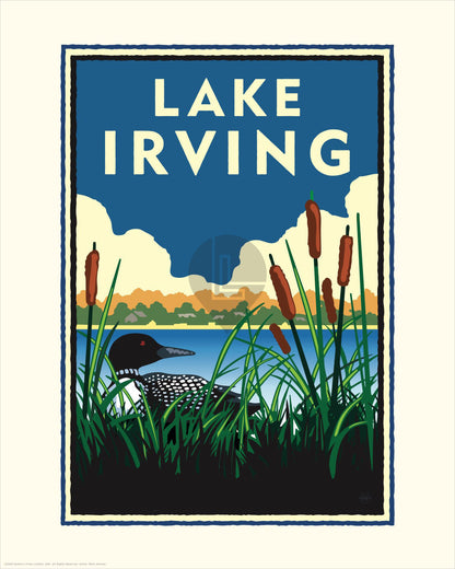 Landmark MN | Lake Irving Bemidji Art Print - My American Goods