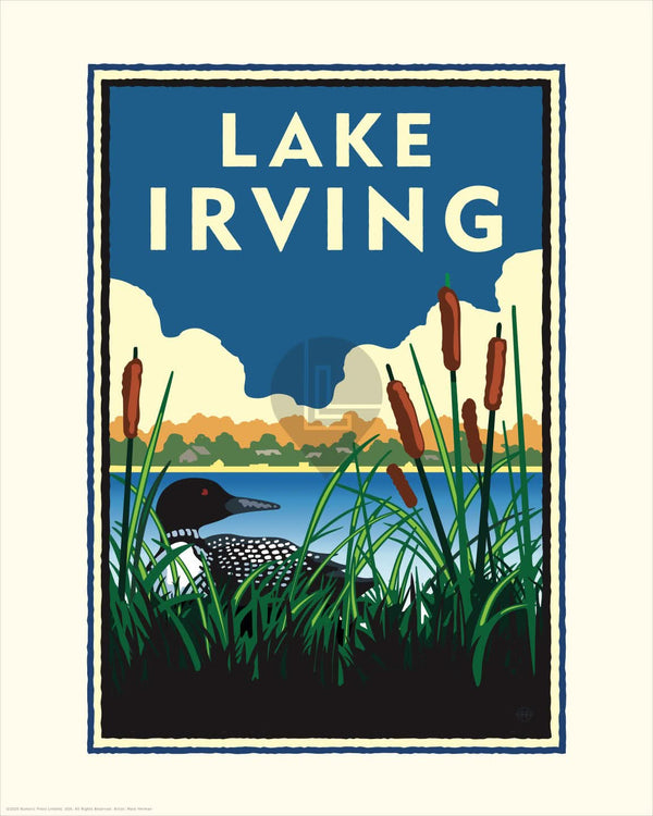 Landmark MN | Lake Irving Bemidji Art Print - My American Goods