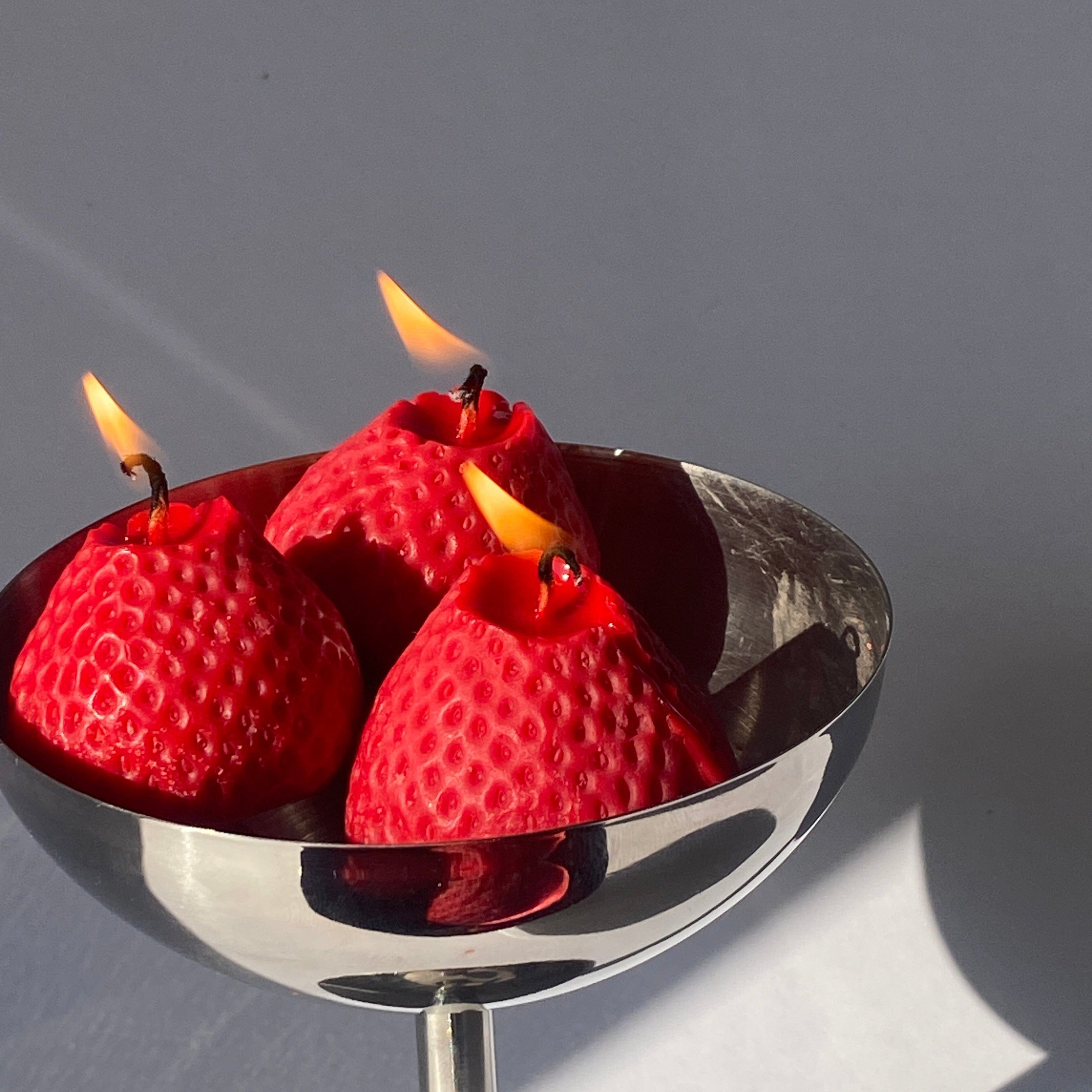 Scandles Farmers Markets Red / Berry / 4 Pack Large Strawberry Candles - 4 Pack