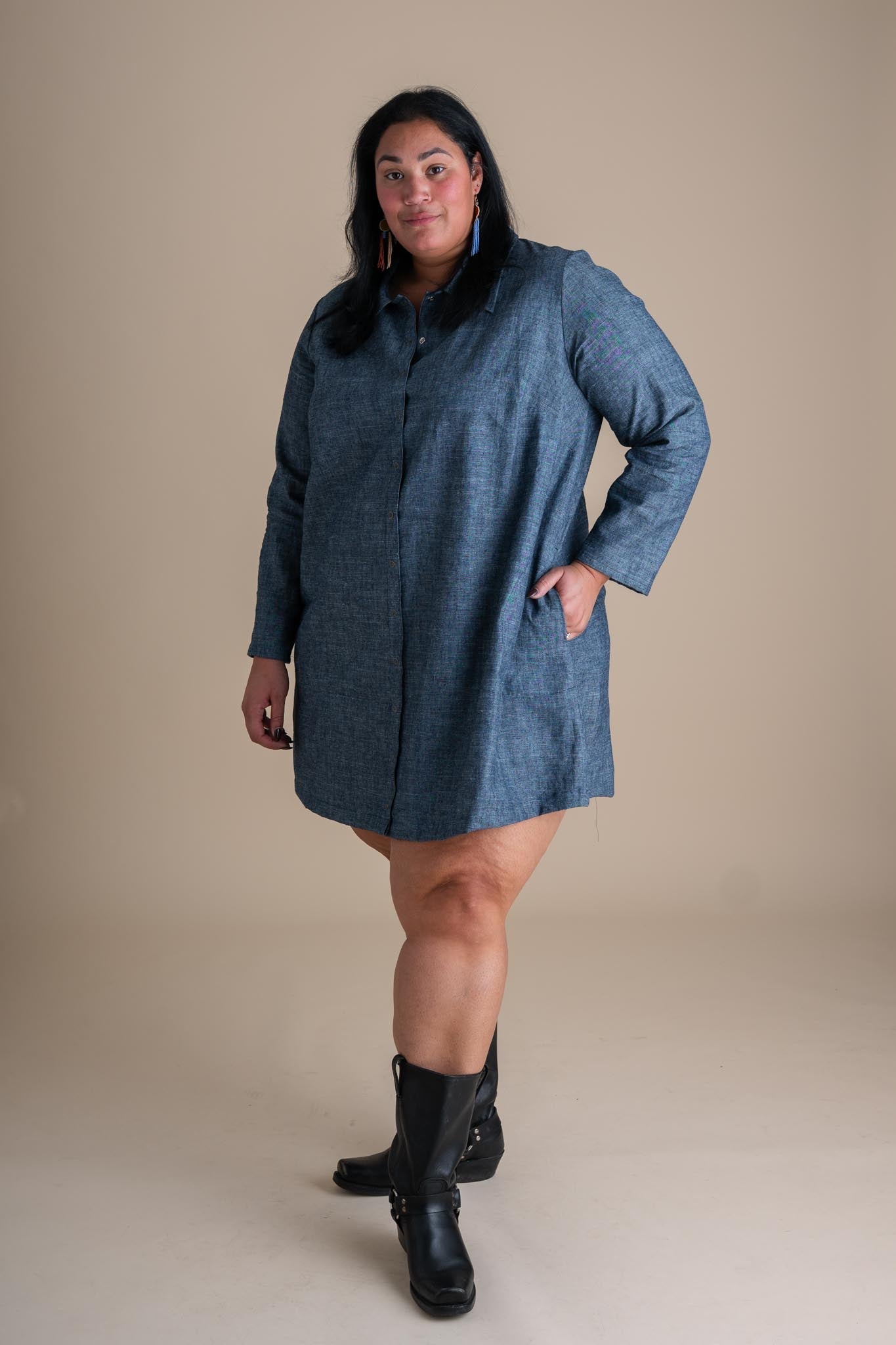 Highland Jacket in Indigo Chambray