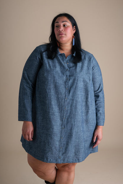 Highland Jacket in Indigo Chambray