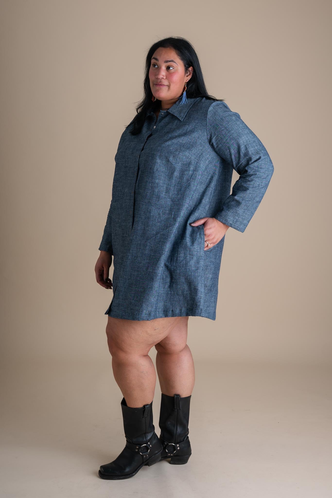 Highland Jacket in Indigo Chambray