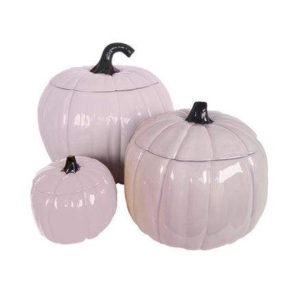 Solid Light Lavender Pumpkin Jars