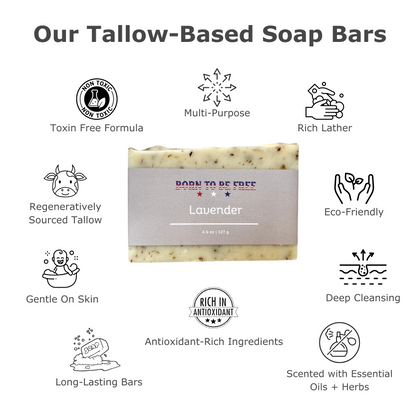 Lavender Tallow Soap Bar - My American Goods