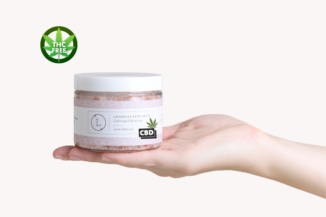 CBD Lavender Natural Bath Salt Soak with CBD. Made with Dead sea, Epsom and Himalayan salts - My American Goods