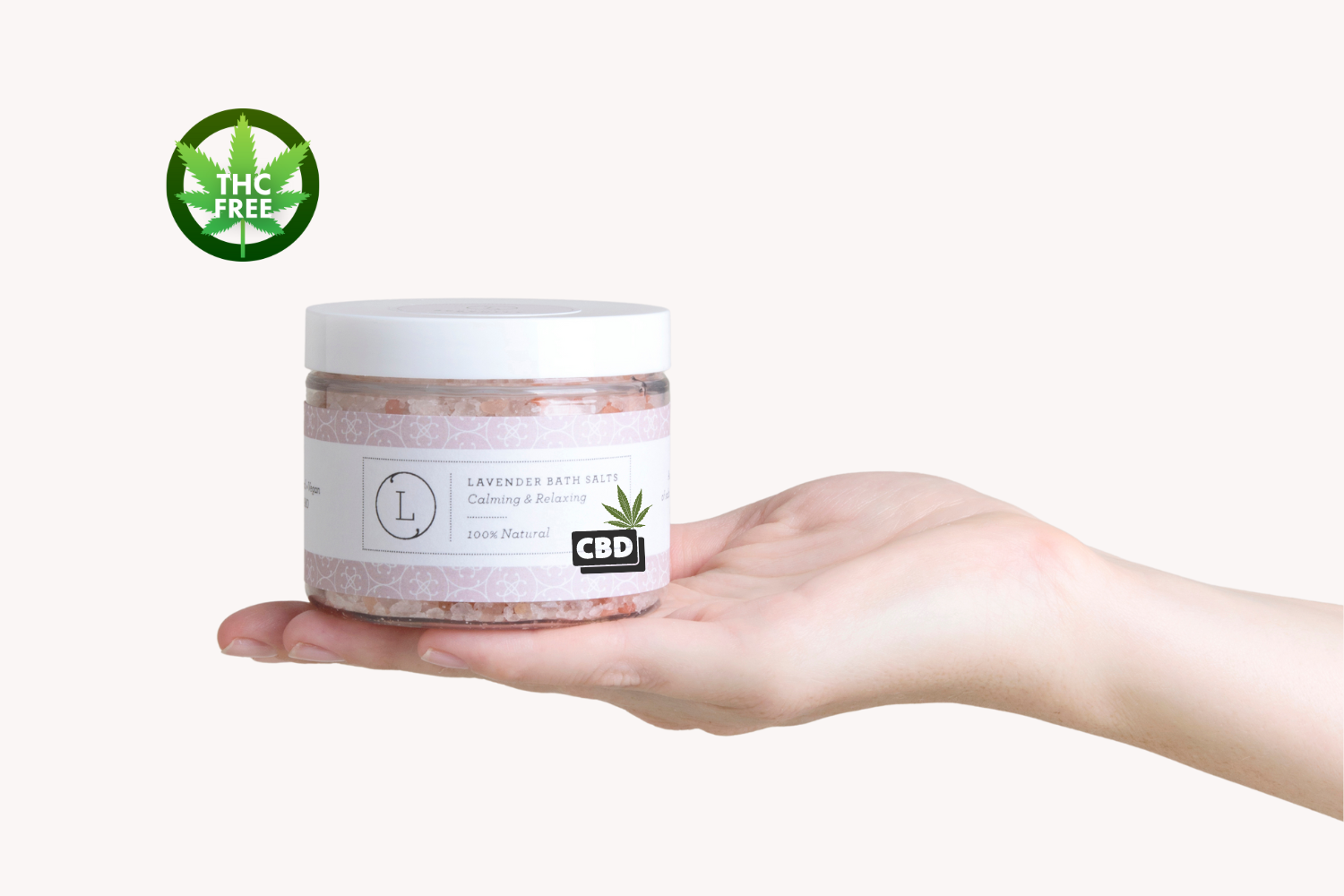 CBD Lavender Natural Bath Salt Soak with CBD. Made with Dead sea, Epsom and Himalayan salts - My American Goods